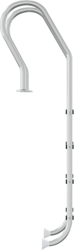 vidaXL Zwembadladder 54x38x184,5 cm 304 roestvrij staal