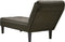 vidaXL - Chaise - longue - met - kussen&rechterarmleuning - kunstleer - legergroen