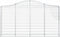 vidaXL - Schanskorven - 10 - st - gewelfd - 200x30x100/120 - cm - ijzer