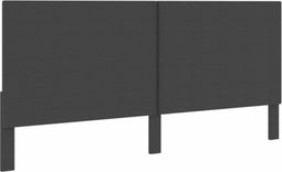 vidaXL - Hoofdbord - 200x200 - cm - stof - donkergrijs