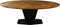 HSM Collection - Ovale eettafel Fishbone - 200x100x77 - Naturel/zwart - Eiken/metaal