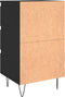 vidaXL - Nachtkastjes - 2 - st - 40x35x69 - cm - bewerkt - hout - zwart