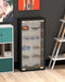 VVD - Vitrinekastje wandvitrine - 4 glasplanken - 40 x 60 x 12 cm - Zwart