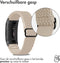 imoshion Elastisch nylon bandje - Geschikt voor Fitbit Charge 4, Charge 3 - Beige - One Size