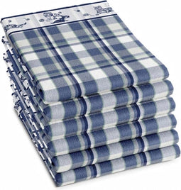 DDDDD Theedoek Catty Blauw set van 6