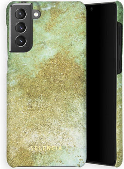 Selencia Hoesje Geschikt voor Samsung Galaxy S21 Plus Hoesje - Selencia Maya Fashion Backcover - groen