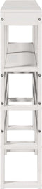 vidaXL - Hoofdbord - met - schappen - 135 - cm - massief - grenenhout - wit