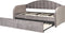 Beliani EYBURIE - Onderschuifbed - Grijs - Fluweel