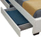 Juskys Lyon - Gestoffeerd bed - LED Verlichting Bedlades - Wit - 140 x 200 cm
