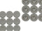 Antislipmat voor in de douche Grijs PVC 54 x 54 x 1 cm (6 Stuks)