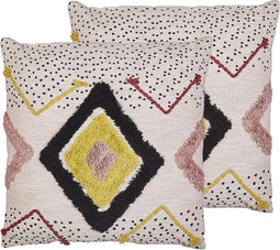 SOLANUM - Sierkussen set van 2 - Multicolor - 45 x 45 cm - Katoen