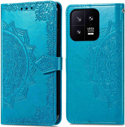 iMoshion Hoesje Geschikt voor Xiaomi 13 Hoesje Met Pasjeshouder - iMoshion Mandala Bookcase - Turquoise