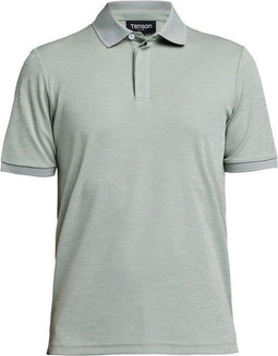 Tenson TXlite Melange Polo - Sneldrogend - Grijsgroen - 3XL