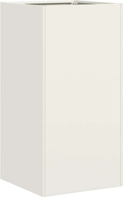 vidaXL - Plantenbak - 40x40x80 - cm - koudgewalst - staal - wit