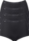 sloggi Basic+ - Dames Maxi slip - Extra zachte naden - Zwart (4-pack)