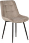 Set van 2 eetkamerstoelen MELROSE Fluweel Taupe