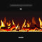 tectake® Luci - Wandhaard - Elektrische Haard 900W 1800W - 3D Vlammen - Afstandsbediening App - Thermostaat - Timer