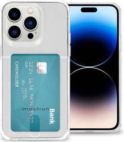 iMoshion Hoesje Geschikt voor iPhone 14 Pro Hoesje Met Pasjeshouder - iMoshion Softcase Backcover met pashouder - Transparant