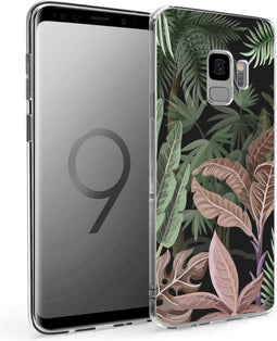 iMoshion Hoesje Geschikt voor Samsung Galaxy S9 Hoesje Siliconen - iMoshion Design hoesje - Groen / Roze / Dark Jungle