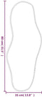 vidaXL - Wandspiegel - 80x35 - cm - zwart