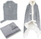 Linnick Flanel Fleece Deken + Hoodie met Capuchon Croco - zilver - 140x200cm - 130x180cm - Plaid