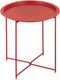 SVJ Bijzettafel Rond - 47 x 47 x 51 cm - Metaal - Rood