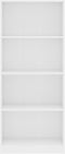 vidaXL - Boekenkast - met - 4 - schappen - 60x24x142 - cm - bewerkt - hout - wit