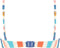 Cyell Felicidade - Bikinitop Bandeau Voorgevormd met Beugel - Maat 36D - Wit/Blauw/Oranje