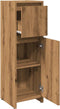vidaXL - Badkamerkast - 30x30x95 - cm - bewerkt - hout - artisanaal - eikenkleur