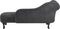 NIMES - Chaise longue - Donkergrijs - Linkerzijde - Kunstleer