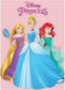 Disney Princess fleece deken - Ariël / Rapunzel / Assepoester plaid - 100 x 140 cm