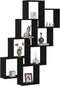 vidaXL - Wandkast - Zwart - Eiken - 90x15x119,5 - cm - Geengineerd - Hout