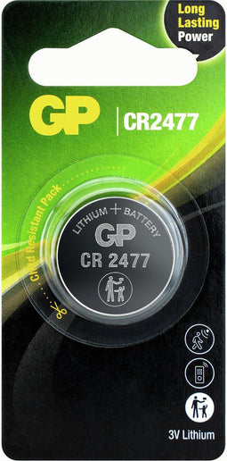 GP - 103239 - CR2477 Lithium knoopcel batterij - Zilver