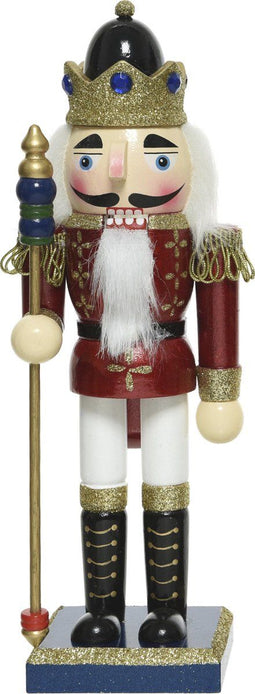 Notenkraker in hout met glitters - Notenkraker - Decoris