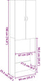 vidaXL - Wasmachinekast - 64x25,5x190 - cm - sonoma - eikenkleurig