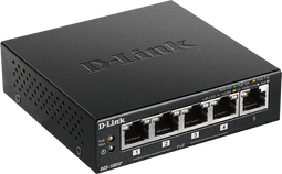 D-Link DGS-1005P - 5-Port Gigabit PoE+ Switch - 4 PoE+ poorten - 60W PoE-budget