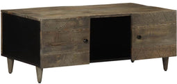 vidaXL - Salontafel - 100x54x40 - cm - massief - mangohout - lichtgrijs