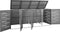 vidaXL - Containerberging - vierdubbel - 276,5x77,5x112,5 - cm - roestvrij - staal