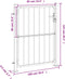 vidaXL - Tuinpoort - 100x125 - cm - roestvrij - staal