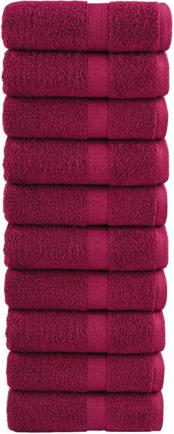 vidaXL - Gastendoekjes - SOLUND - 10 - st - 600 - g/m² - 30x50 - cm - bordeauxrood