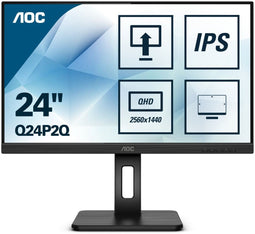 AOC Q24P2Q - Monitor - 23,8" QHD 2560x1440 75Hz - Zwart