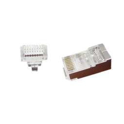 Modulaire FTP RJ45 stekker met doorsteekmontage, 100 stuks per zakje