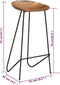 vidaXL - Barkrukken - massief acaciahout - 2 stuks