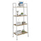 Woltu Houten Opbergkast 4 Lagen - Stevig Metaal/Wit - 60x35x148 cm
