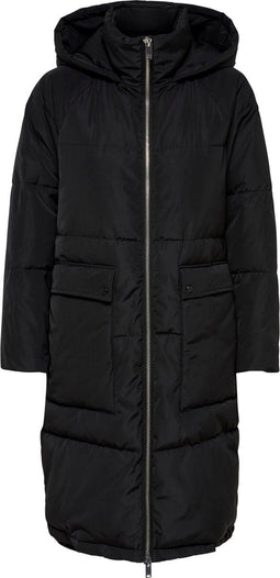 ONLY ONLGABI - Oversized Long Coat - Lange nylon jas met capuchon - Maat L
