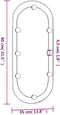 vidaXL - Wandspiegel - met - LED's - ovaal - 35x80 - cm - glas