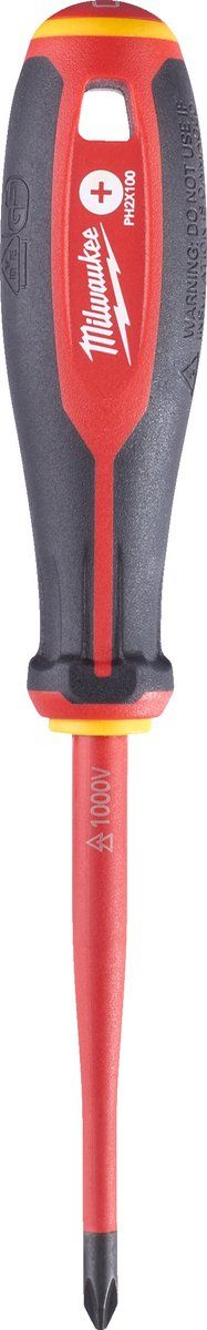 Milwaukee Tri-Lobe VDE Schroevendraaier PH2x100 - 4932478722