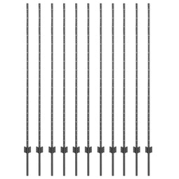 vidaXL - Fencepalen - 22 - stuks - U-Channel - Grijs - 150 - cm - Staal