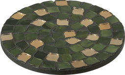 J-Line plateau Mozaeik - dienblad - glas - groen - small