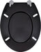 vidaXL - Toiletbrillen - met - deksels - 2 - st - MDF - zwart